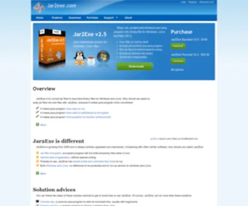 Jar2Exe.com(Java redistribute solution for Windows and Linux) Screenshot