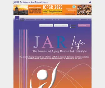 Jarcp.com(The Journal of Aging Research & Lifestyle) Screenshot