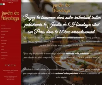 Jardindelhimalaya.com(Votre restaurant indien pakistanais sur Paris 12) Screenshot