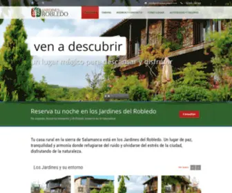 Jardinesdelrobledo.com(Casa rural en la sierra de Salamanca) Screenshot