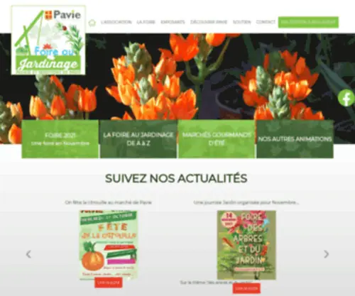 Jardipavie.fr(FOIRE AU JARDINAGE DE PAVIE GERS) Screenshot