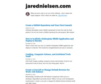 Jarednielsen.com(Jared Nielsen) Screenshot