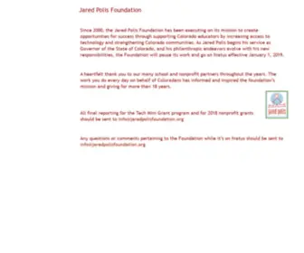 Jaredpolisfoundation.org(Jared Polis Foundation) Screenshot