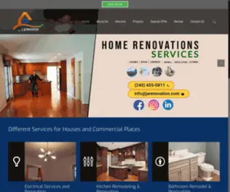 Jarenovation.com(Renovations Home Improvement) Screenshot