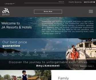 Jaresortshotels.com(5 Star Luxury Hotels and Resorts) Screenshot