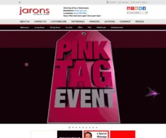 Jarons.com(NJ Furniture Store) Screenshot