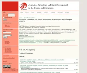 Jarts.info(Journal of Agriculture and Rural Development in the Tropics and Subtropics) Screenshot