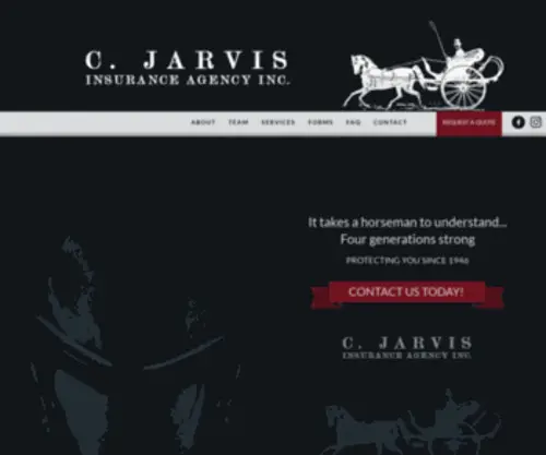 Jarvisinsurance.com(Horse insurance company) Screenshot