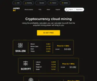 Jarwis.biz(Cryptocurrency cloud mining) Screenshot