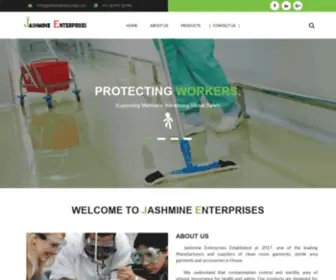 Jashmineenterprises.com(Clean Room Garments & Sterile Area Accessories in Hosur) Screenshot