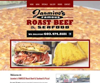 Jasminesroastbeef.com(Jasmine's Famous Roast Beef & Seafood & Pizza) Screenshot