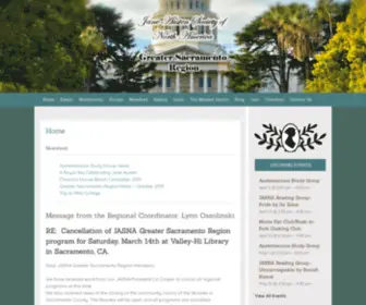 Jasnasac.org(JASNA Greater Sacramento Region) Screenshot