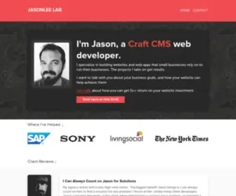 Jasonleelab.com(I create websites) Screenshot