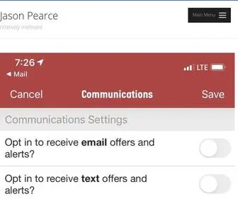 Jasonpearce.com(Relatively irrelevant) Screenshot
