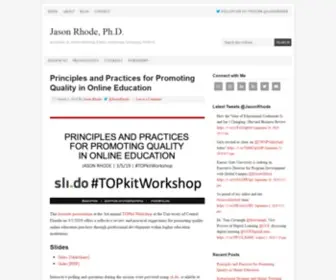 Jasonrhode.com(Academic & online learning leader embracing emerging #edtech) Screenshot