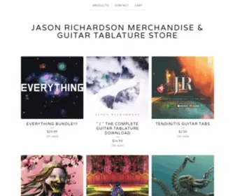 Jasonrichardsonmusic.com(Jason Richardson Merchandise & Guitar Tablature Store) Screenshot