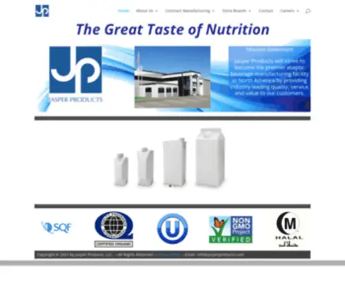 Jasperproducts.com(Jasper Products Home) Screenshot