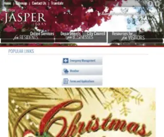 Jaspertx.org(City of Jasper) Screenshot