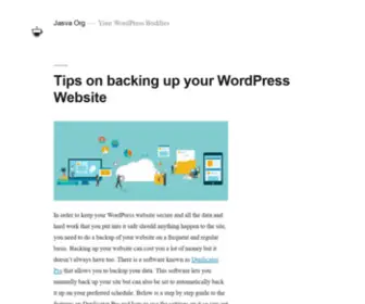 Jasva.org(Tips on backing up your WordPress Website) Screenshot