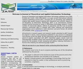 Jatit.org(Journal of Theoretical and Applied Information Technology) Screenshot