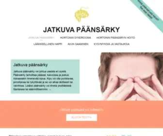 Jatkuvapaansarky.fi(Jatkuva päänsärky) Screenshot