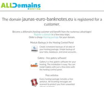 Jaunas-Euro-Banknotes.eu(Domain registered at alldomains.hosting) Screenshot