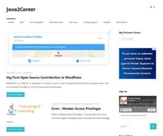 Java2Career.com(Just another WordPress site) Screenshot