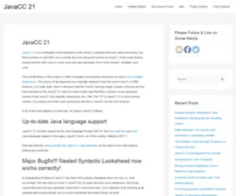 Javacc.com(JavaCC 21) Screenshot