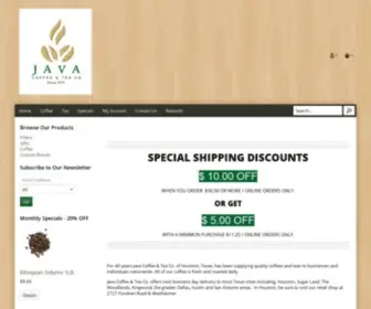 Javacoffee.com(Java Coffee & Tea) Screenshot