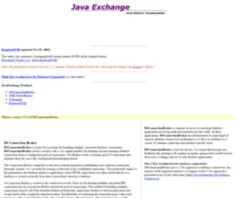 Javaexchange.com(Database Connection Broker. Designed for Java Servlets) Screenshot