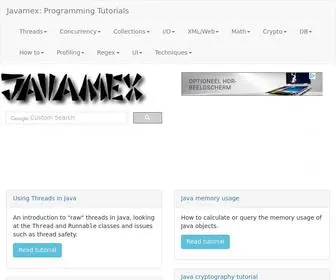 Javamex.com(Java tutorials and performance information) Screenshot