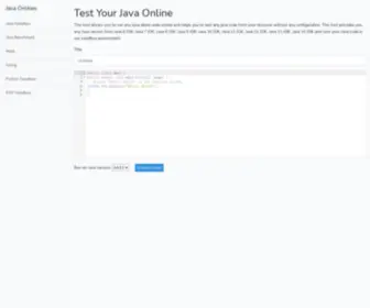 Javaonlines.com(Test Your Java Online) Screenshot