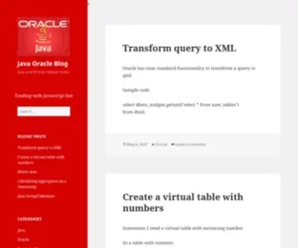 Javaoracleblog.com(Java and Oracle related notes) Screenshot