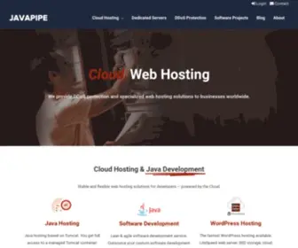 Javapipe.com(Cloud Hosting & DDoS Protection Expert) Screenshot