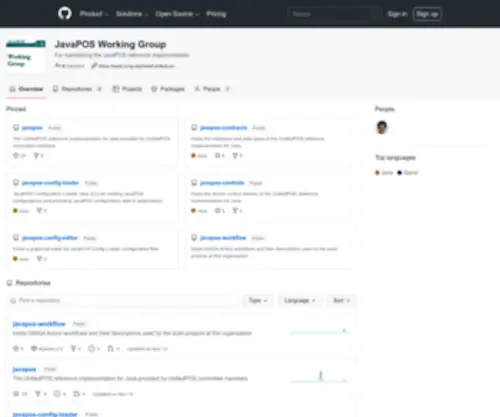 Javapos.com(For maintaining the JavaPOS reference implementation) Screenshot