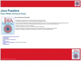 Javapuzzlers.com(Java Puzzlers) Screenshot