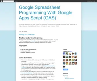 Javascript-Spreadsheet-Programming.com(Google Spreadsheet Programming With Google Apps Script (GAS)) Screenshot