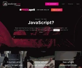Javascript.com(Learn JavaScript Online) Screenshot