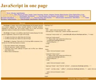 Javascript.su(JavaScript in one page) Screenshot