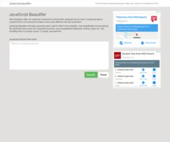 Javascriptbeautifier.com(JavaScript Beautifier) Screenshot