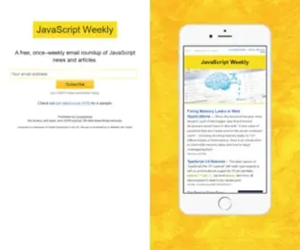 Javascriptweekly.com(JavaScript Weekly) Screenshot