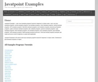 Javatpointtutorial.com(Easy learning with example program codes) Screenshot