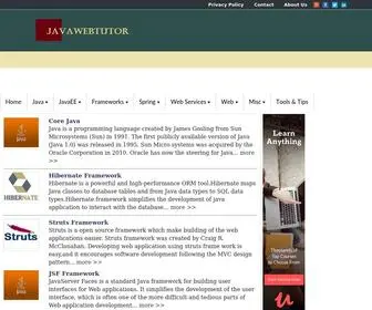 Javawebtutor.com(Java Web Tutor) Screenshot