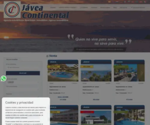 Javeacontinental.com(Agencias Inmobiliarias de confianza en Javea) Screenshot
