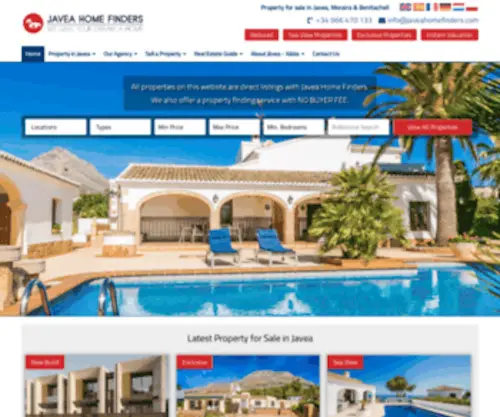 Javeahomefinders.com(Javea Home Finders Real Estate Agent Property Sales Javea) Screenshot