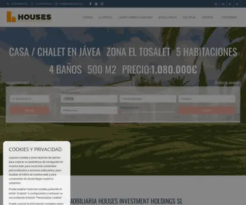 Javeahouses.com(Inmobiliaria Javea Houses Investment Holding SL) Screenshot