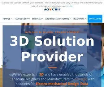 Javelin-Tech.com(Javelin Canada's largest SOLIDWORKS & Stratasys 3D Solution Provider) Screenshot