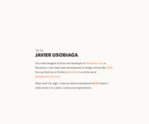 Javierusobiaga.com(HTMLBOY) Screenshot