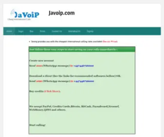 Javoip.com(Javoip) Screenshot