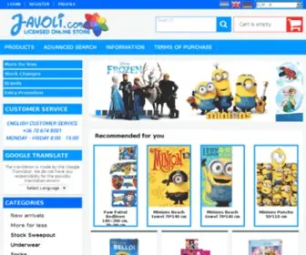 Javoli.com(Javoli Disney Online Store) Screenshot